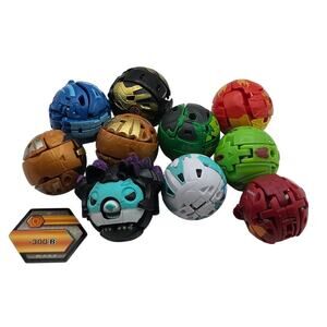Bakugan Battle Brawlers Lot Of 10 Figures With 1 Card Very Good